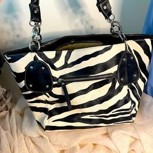Zebra print handbag